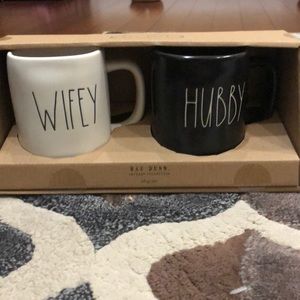 Rae Dunn Wifey and Hubby. coffee mugs